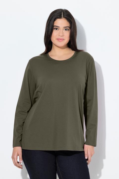 Produktbild Ulla Popken Shirt, Relaxed, Rundhalsausschnitt, Langarm (46, 48)