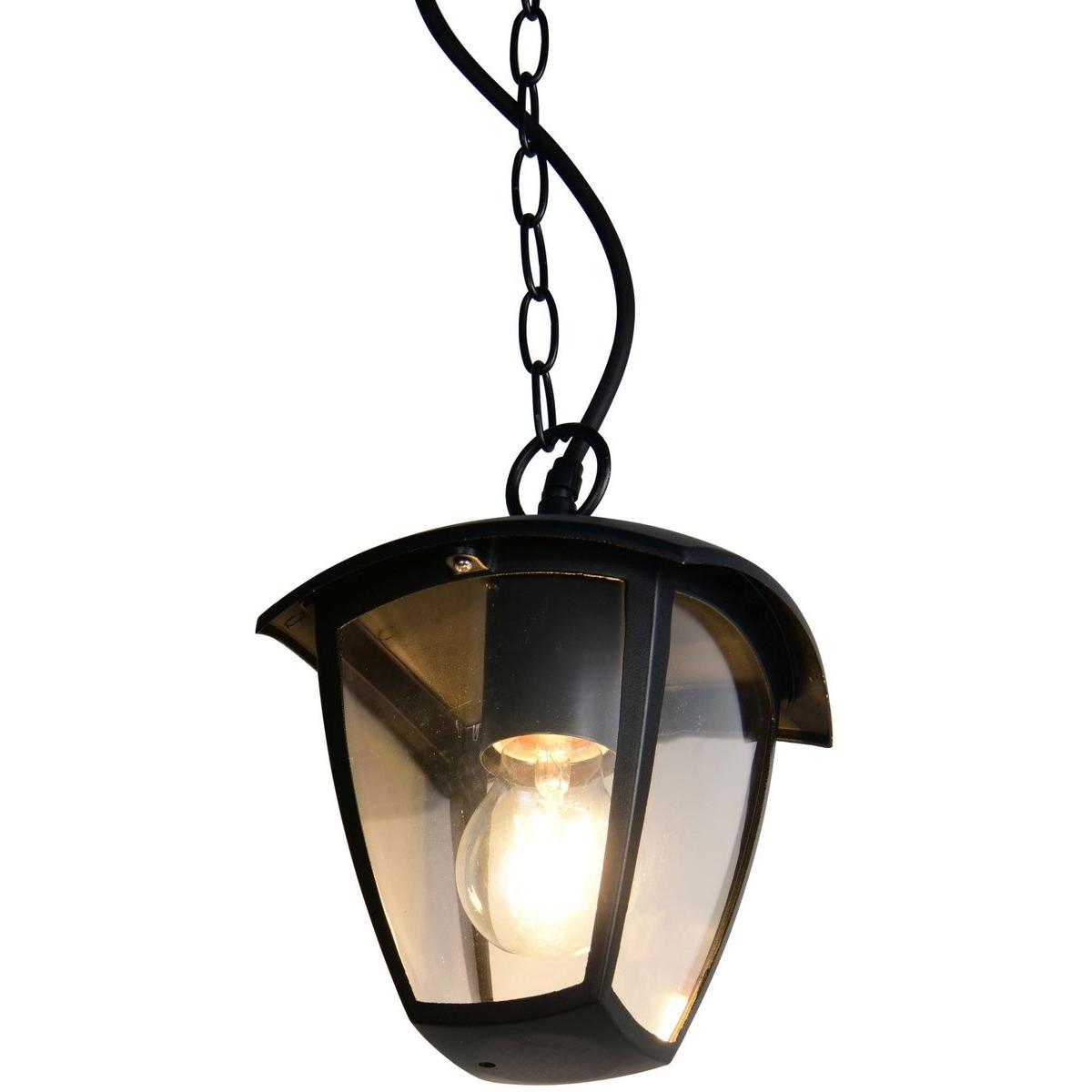 Trio, Lampada a sospensione, VENTA - Hanglamp - Zwart mat - excl. 1x E27 4 W - Plafondbevestiging - Buitenverlichting - IP44 (E27)