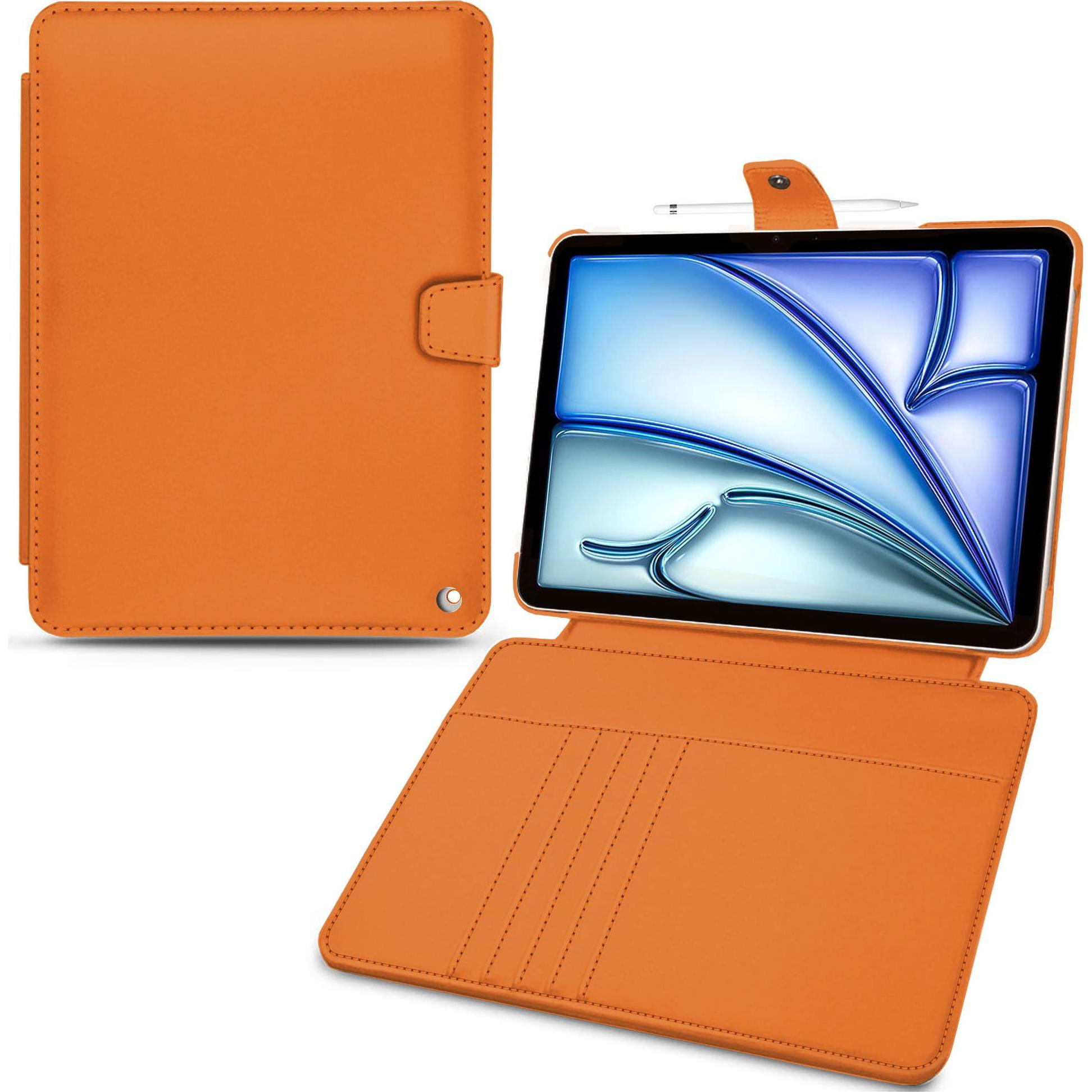 Noreve Lederschutzhülle Wallet (iPad Air 2020 (4. Gen), iPad Air 2022 (5. Gen)), Tablet Hülle, Orange