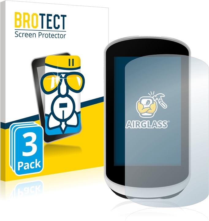 Productafbeelding BROTECT AirGlass kogelwerende glasfolie (3 Stuk, Garmin Edge Verkennen)