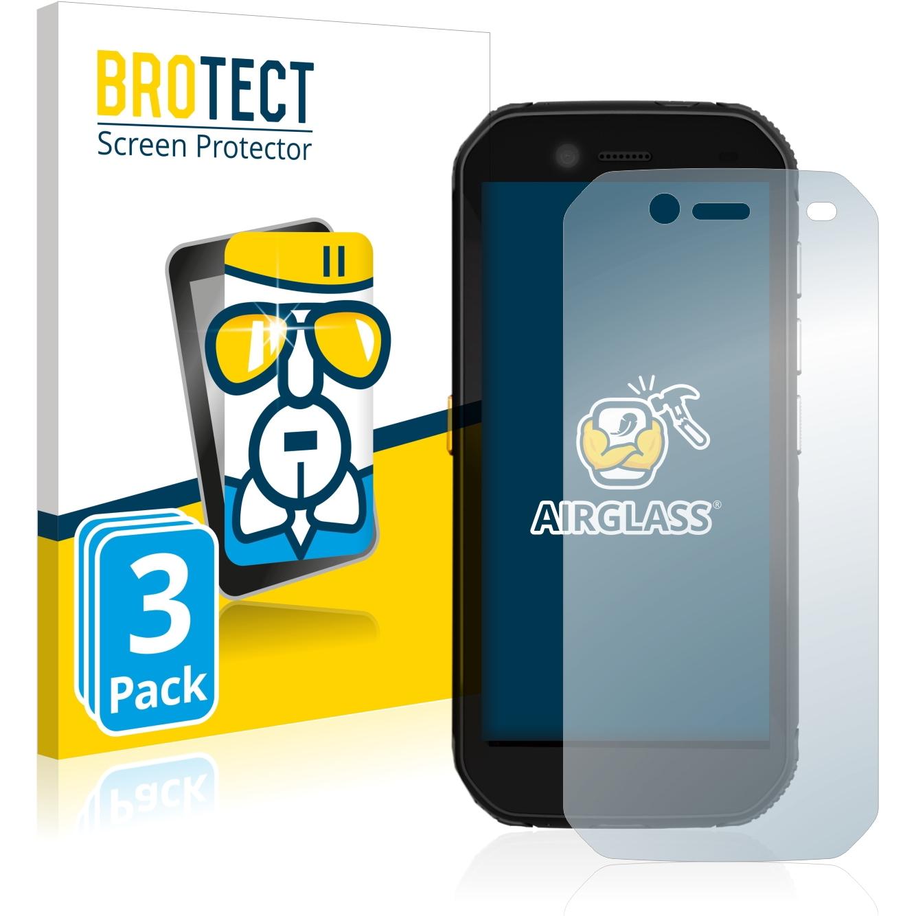 Thumbnail - BROTECT AirGlass Panzerglasfolie (3 Stück, Cat S42), Smartphone Schutzfolie, Transparent