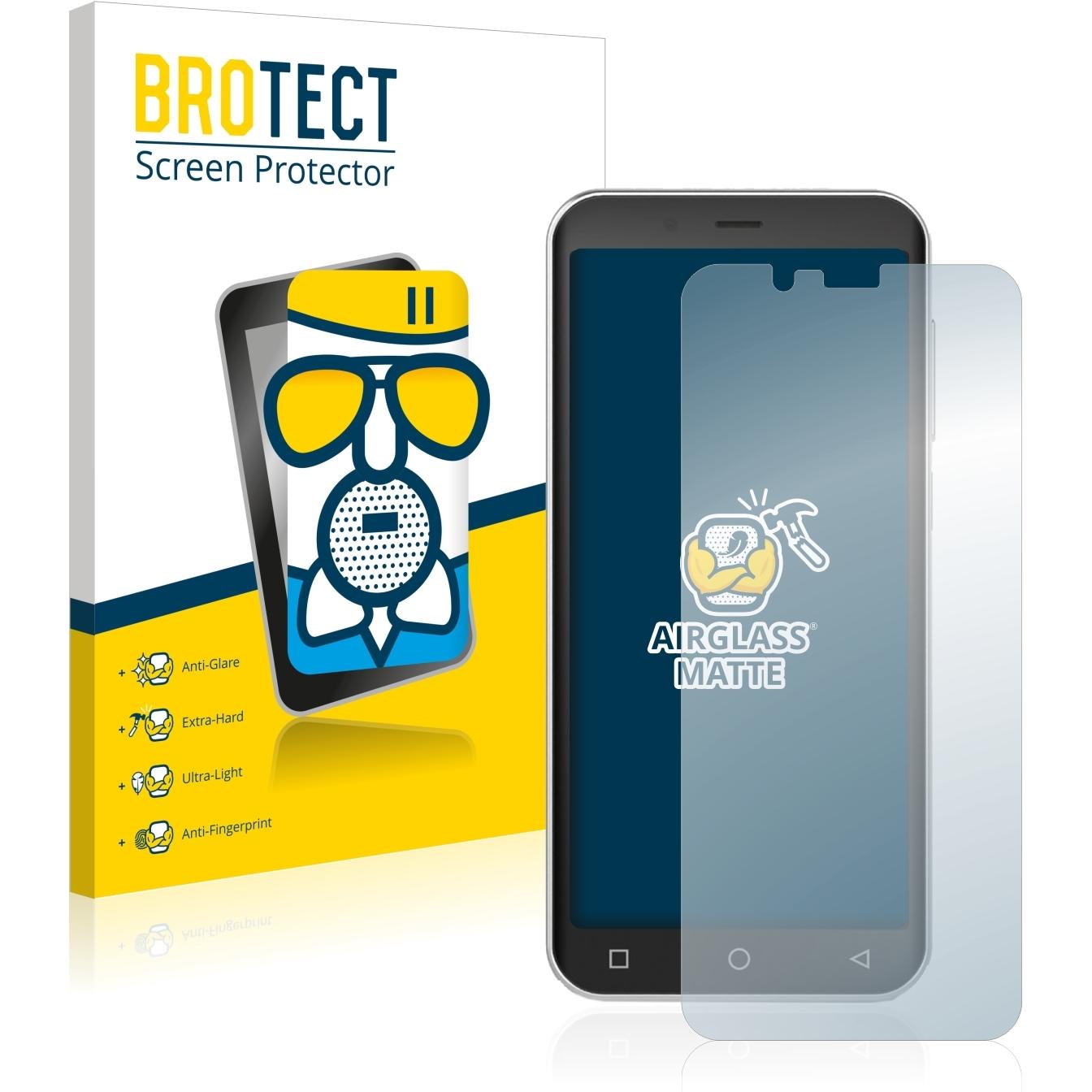 BROTECT AirGlass Panzerglasfolie Matt (1 Stück, Infinix Smart 4), Smartphone Schutzfolie, Grau