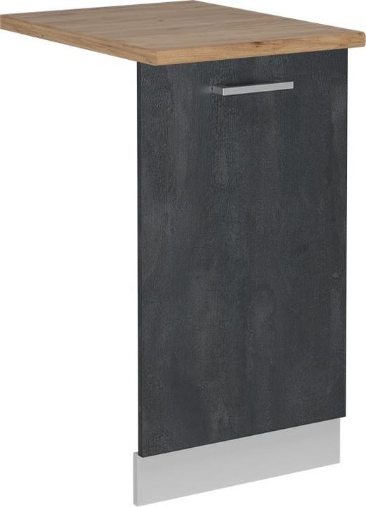 Goldkraft Eiche, Schwarz Beton, Weiss