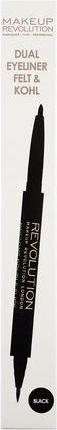 Actual product image Makeup Revolution Awesome Dual Eyeliner Felt & Kohl (Black)