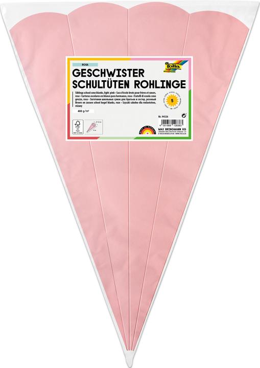 Image du produit Folia Sacs d'école vierges pour frères et soeurs (41 cm, 5 x)