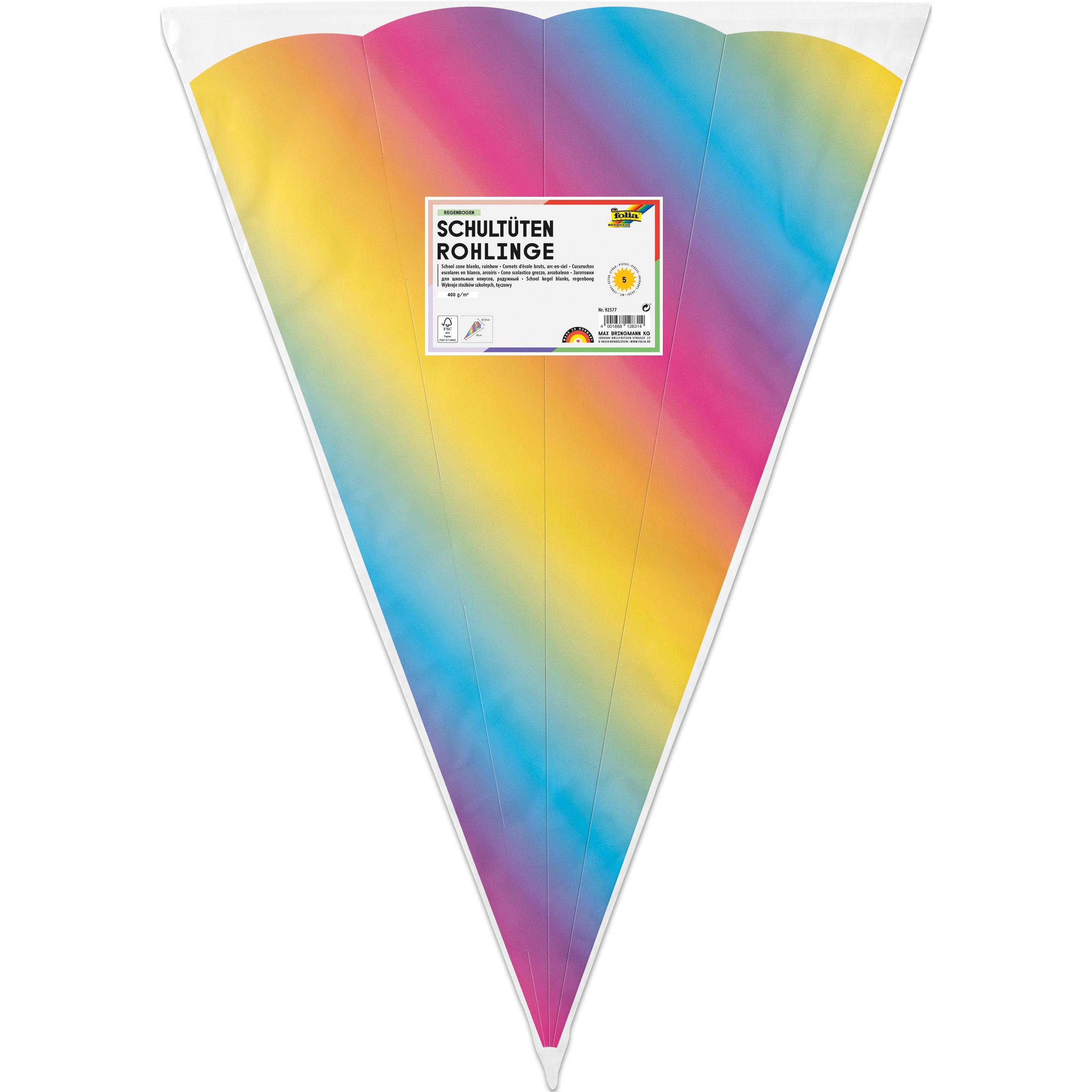 Folia, Schultüte, Schultüten Rohlinge (68 cm)