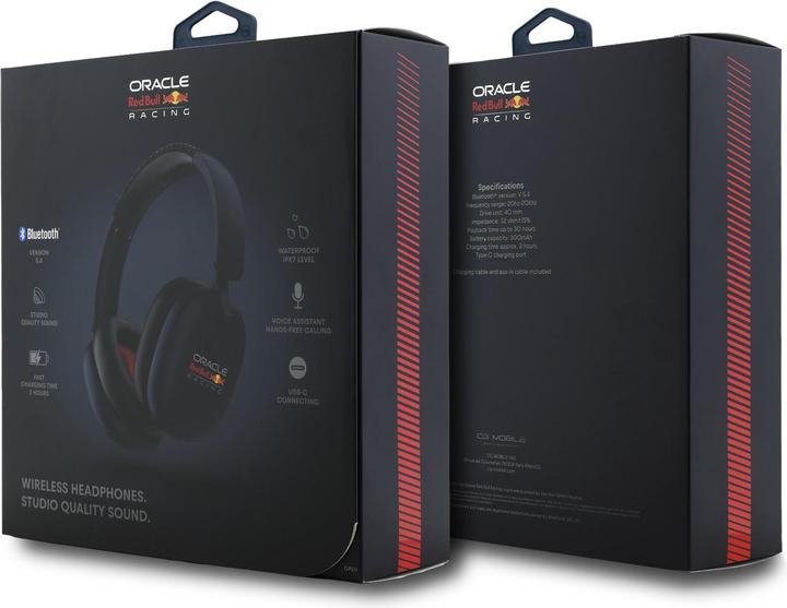 Actual product image Red Bull Bluetooth Over-Ear Headphones Printed Logo Navy Blue (32 h, Wireless)