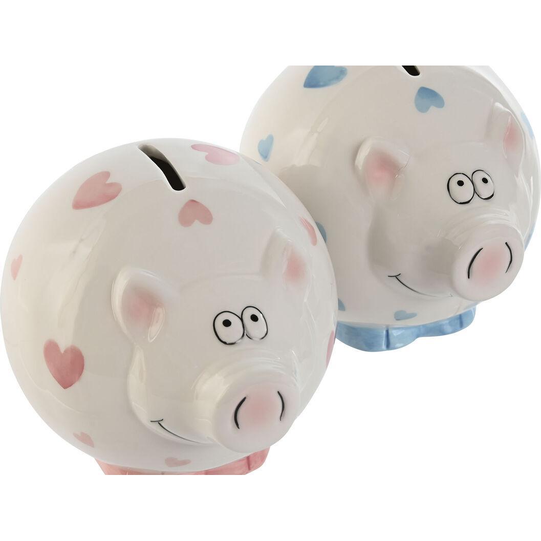 Esprit, Salvadanaio, Sparbüchse Home Dolomite Schwein 15 X 13 X 12 cm (2 Stück)