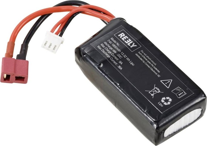 Actual product image Reely Model battery pack (LiPo) 7.4 V 1800 mAh Number of cells: 2 Racingpack T-book (7.40 V, 1800 mAh)