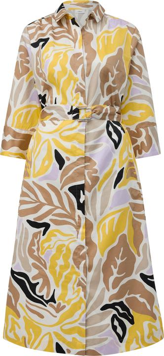 Image du produit s.Oliver Kleid Gemustertes Hemdblusenkleid aus Popeline mit Bindegürtel (36)