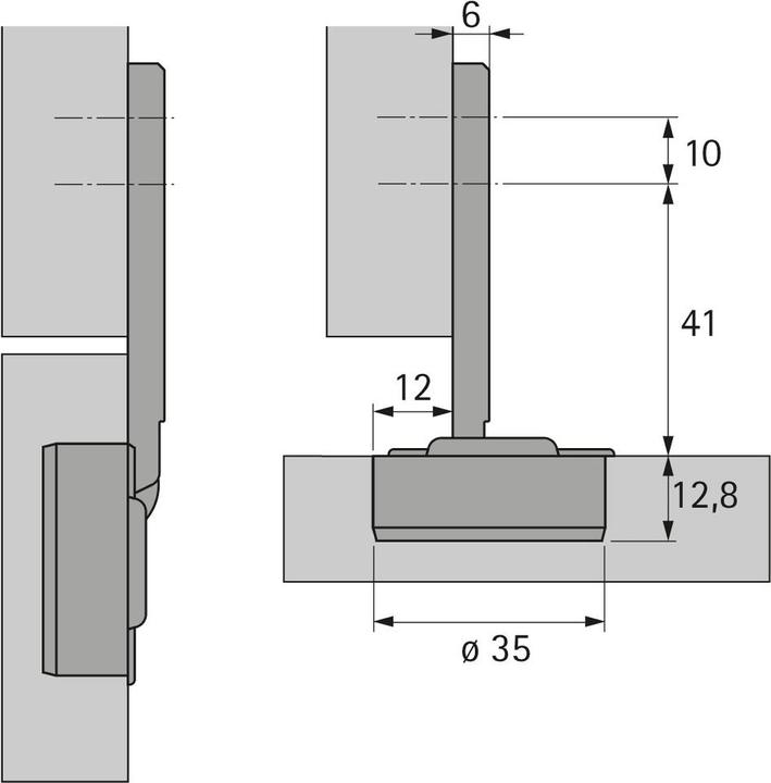 Actual product image Hettich Cerniere per copertura