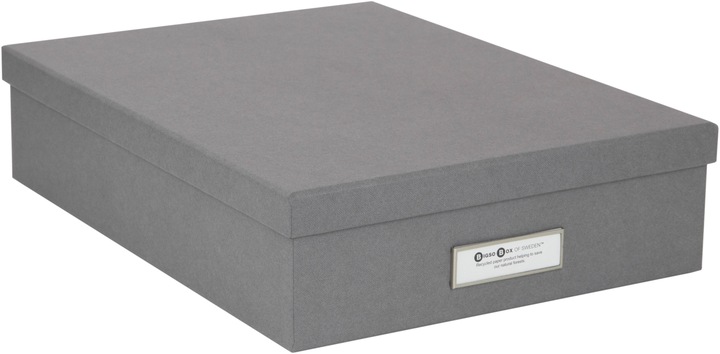 Produktbild Bigso OSKAR Aufbewahrungsbox A4 Grau (26 x 35 x 8.5 cm, 7.76 l)