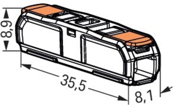Image du produit Wago Connecteur de passage221-2401avec levier max.AWG12/4qmm 2 fils