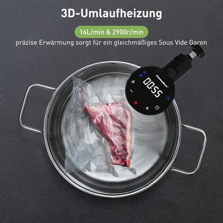 Image du produit KitchenBoss Sous Vide Stick Garer mit Wi-Fi und App-Steuerung