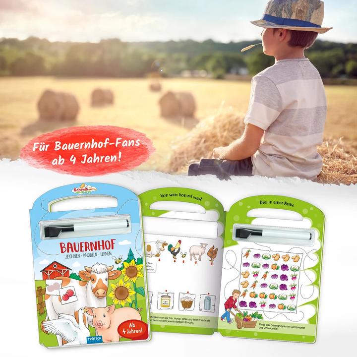 Actual product image Schreib und wisch weg Bauernhof (German, Trötsch Publishing House, 2022)