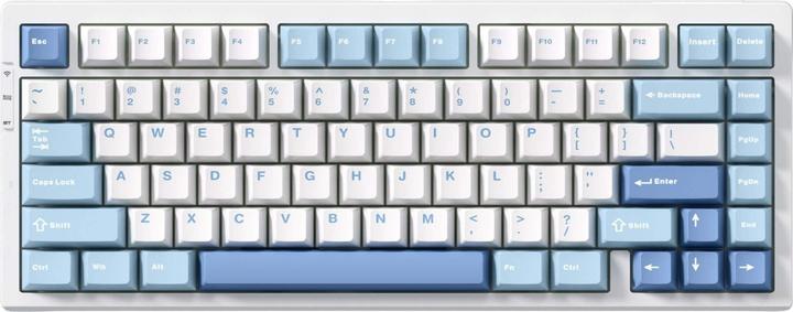 Actual product image Mchose G75 Pro Blue Matcha Latte V2 Tri-Mode Gasket Mechanical Keyboard (US, Cable, Wireless)