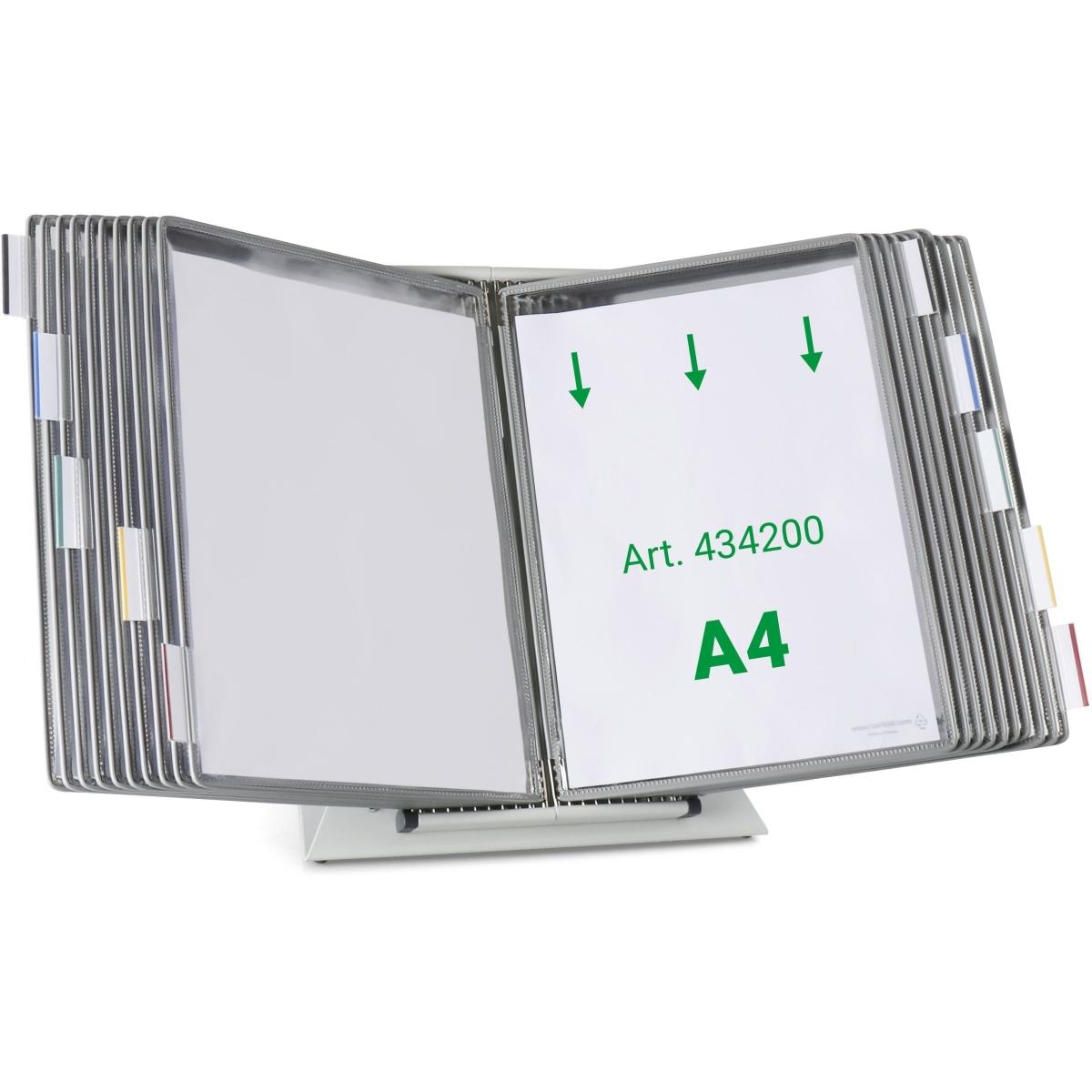 Tarifold, Informationsschild, Sichttafelsystem 434200 DIN A4 grau mit 20 St. Sichttafeln