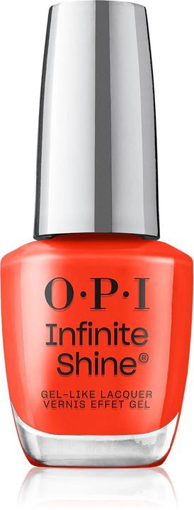 Actual product image OPI Infinite Shine Lacquer Mini Plaid Flirt (Red-Orange, Gel-Effect Nail Polish)