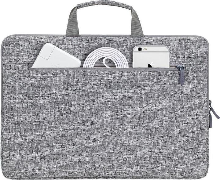 Produktbild Rivacase Laptop-Hülle mit Griffen, Hellgrau (15.60", Universal)