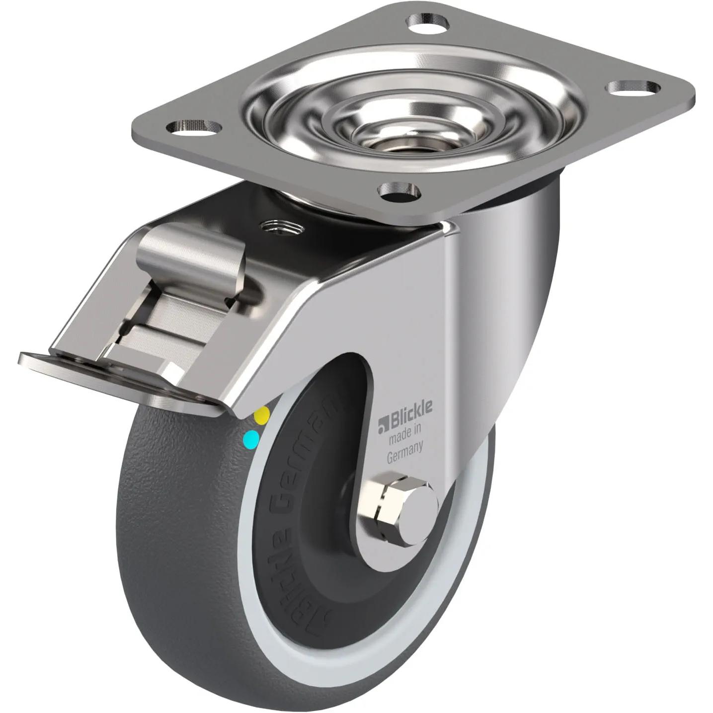 Blickle, Ruote + Rotelle, 853674 LEX-PATH 100KFD-FI-ELS Lenkrolle mit Feststeller Rad-Durchmesser 100 mm