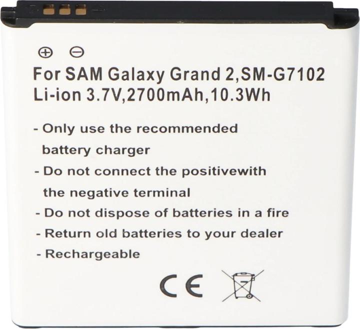 Actual product image AccuCell Akku Samsung Galaxy Grand 2 Duos, EB-B220AC, EB665468LU