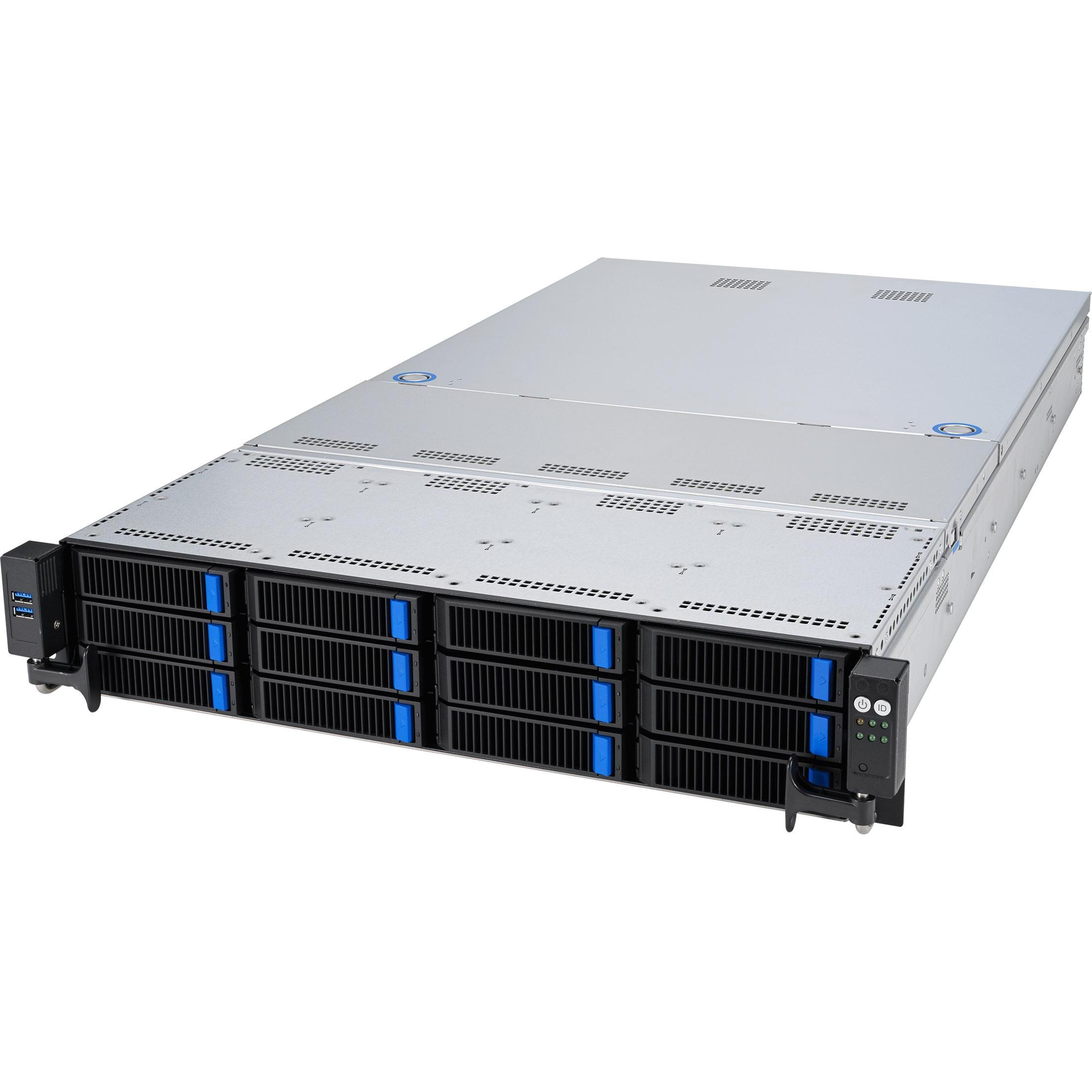ASUS Server RS521A-E12-RS12U/1G/1.6kW/12NVMe/FAN/RH/OCP/GPU (Rack Server), Server