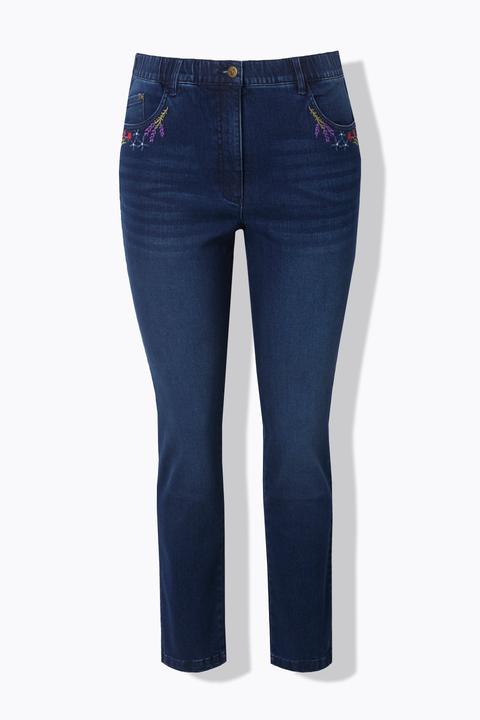 Actual product image Ulla Popken Embroidered Stretch Denim Jeans (46)