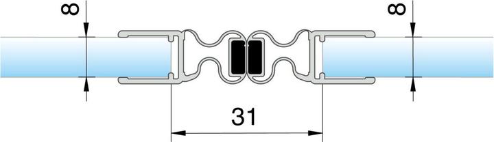 Produktbild Pauli+Sohn Magnetduschtürdichtung flexibel 90-180°