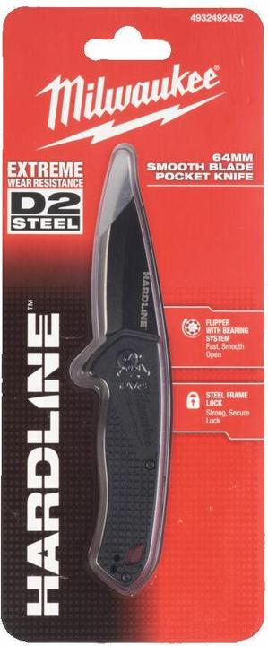 Immagine prodotto MGA Coltello pieghevole Milwaukee HARDLINE Premium Lunghezza lama liscia 65 mm