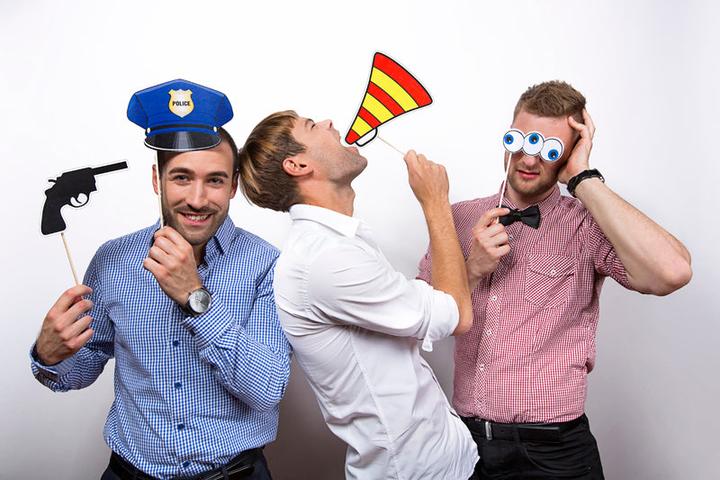 Image du produit Partydeco Set d'accessoires photo Fête de la police 4 pièces (4 pcs)