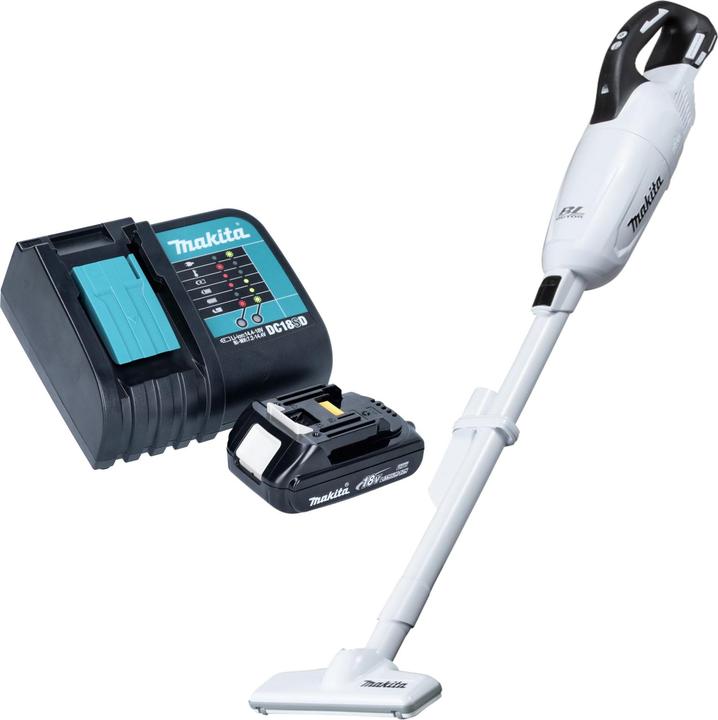 Produktbild Makita DCL 281 FSY1W Akku Staubsauger 18 V weiss Brushless + 1x Akku 1,5 Ah + Ladegerät