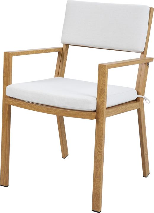 Axi Jada garden set with 6 chairs wood look and beige