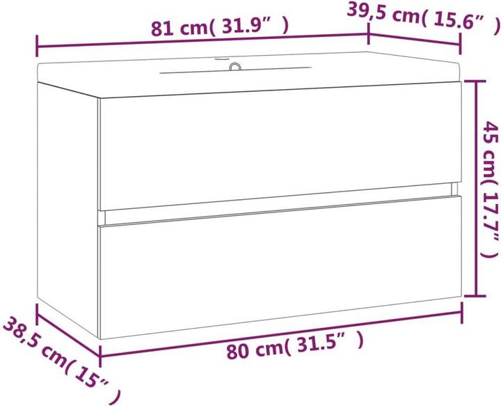 Image du produit vidaXL Michell (80 x 38.5 x 45 cm)