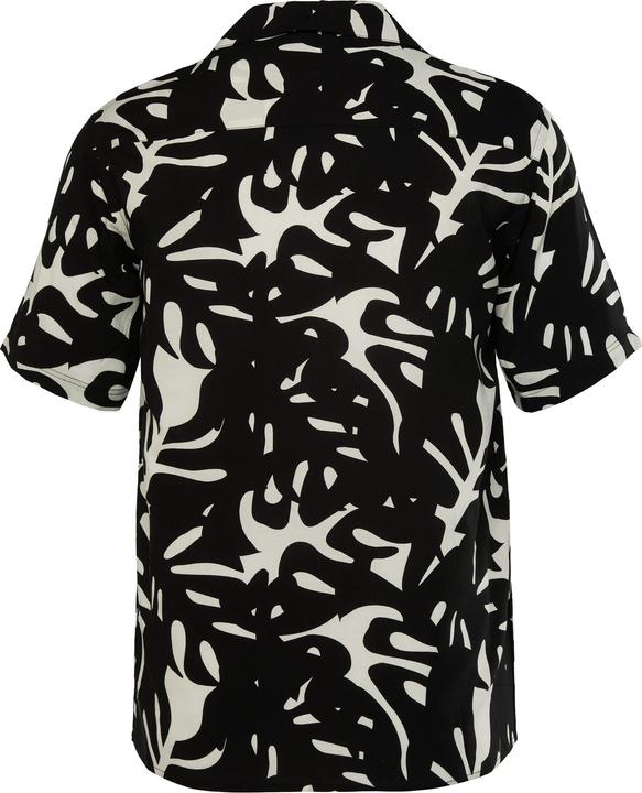 Immagine prodotto Sthuge Hemd, Halbarm, Kuba-Kragen, Palmendruck, kastiger Fit (5XL)