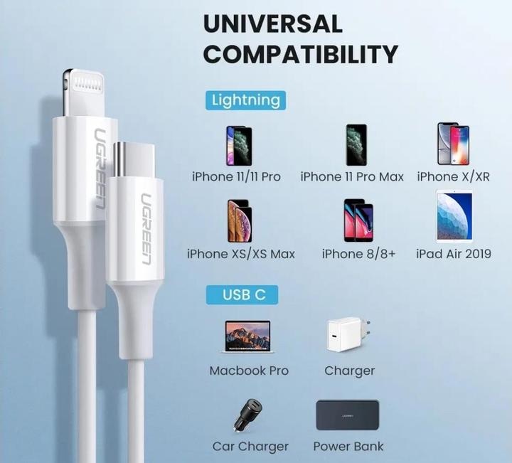Produktbild Ugreen MFi -C auf -Ladekabel (1 m, USB 2.0, 18 W)