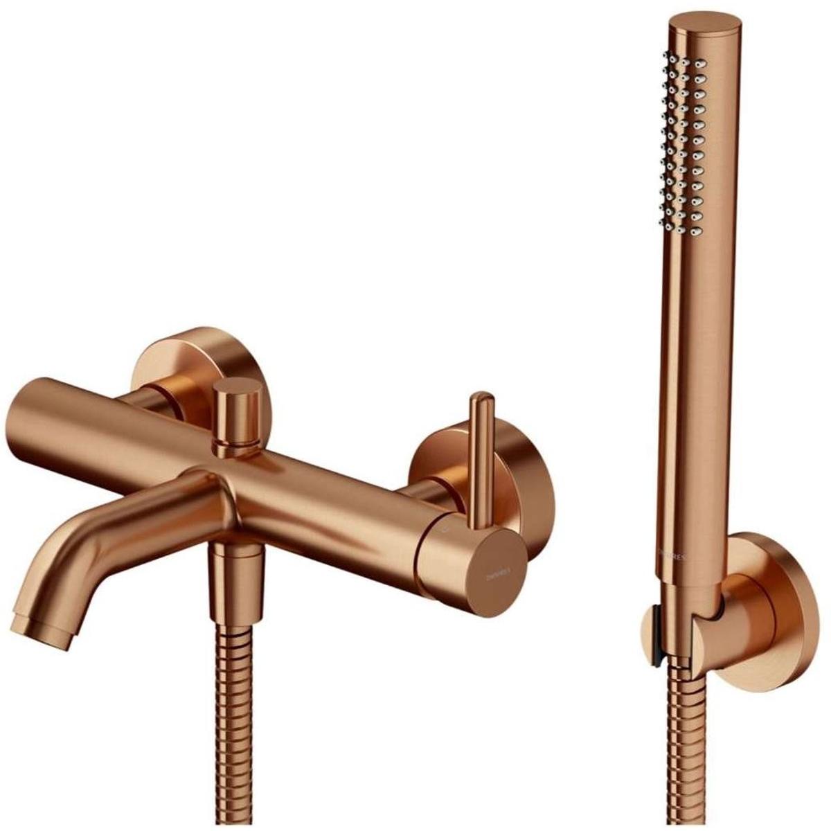 Omnires y - badkraan met accessoires, geborsteld koper (58076797)