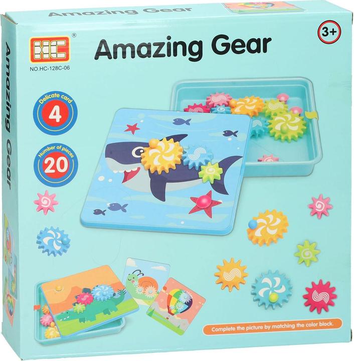 Jeu d'engrenages bleu, 20 pcs.