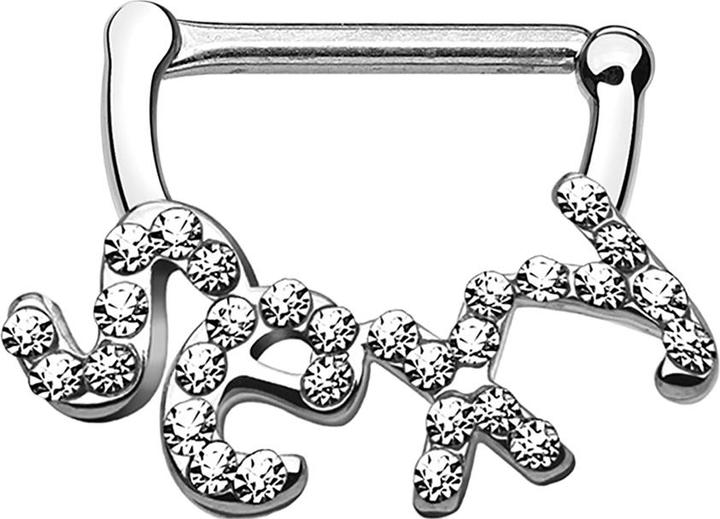 Immagine prodotto Star Piercing Barbell Clicker silber Sexy (Ottone, Acciaio chirurgico 316L)