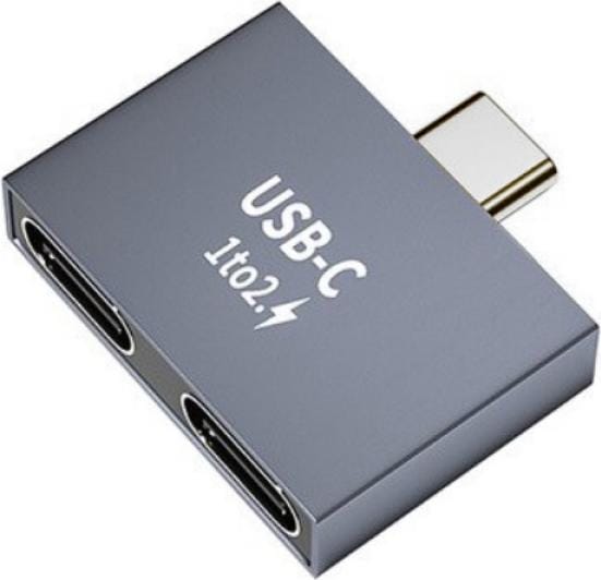 Productafbeelding PowerGuard USB-C naar dubbele USB-C Splitter Laadadapter (USB Type C, USB Type C)