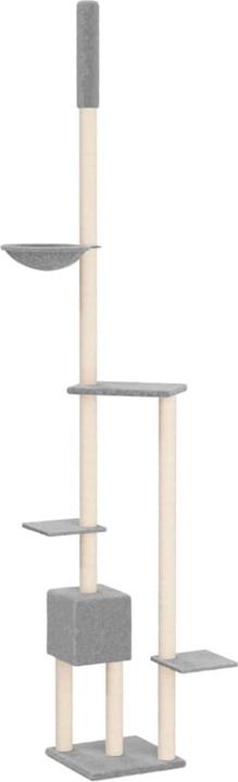 Produktbild vidaXL Kratzbaum Deckenhoch Katzenkratzbaum Katzenbaum Kletterbaum Hellgrau (Hellgrau)