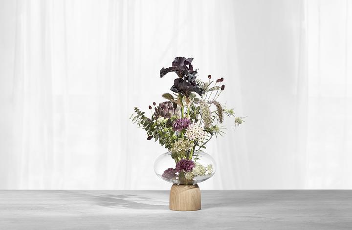 Produktbild ChiCura Porcini Vase Eiche/Clear Glass (1x)