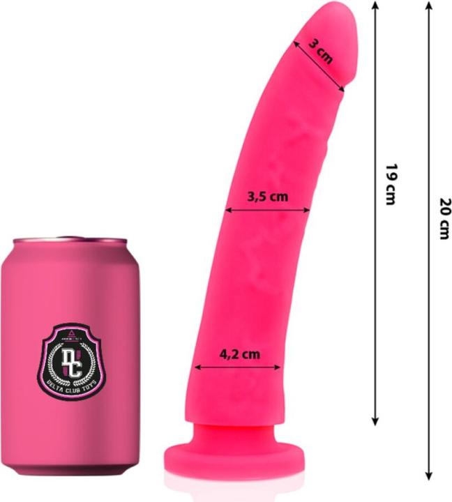 Actual product image Delta Club Toys Dildo Pink Silicona Medica 20 X 4 cm