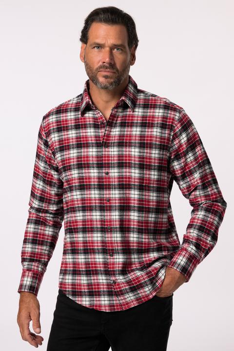 Produktbild JP1880 JP 1880 Karo-Flanellhemd, Langarm, Kentkragen, Modern Fit (8XL)