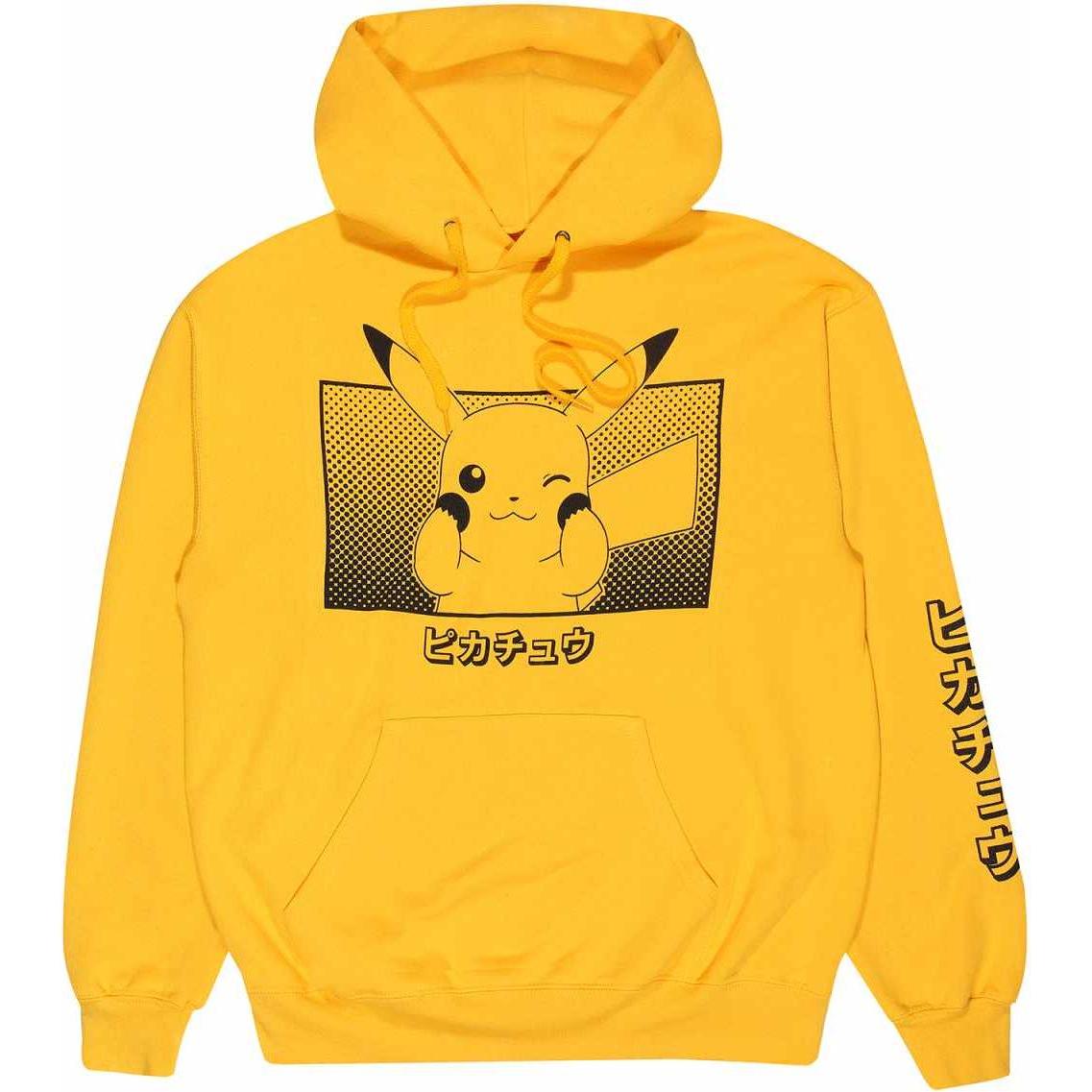 Thumbnail - Heroes Inc, Pullover, Pokemon sweater à capuche Pikachu Katakana (XL), (XL)