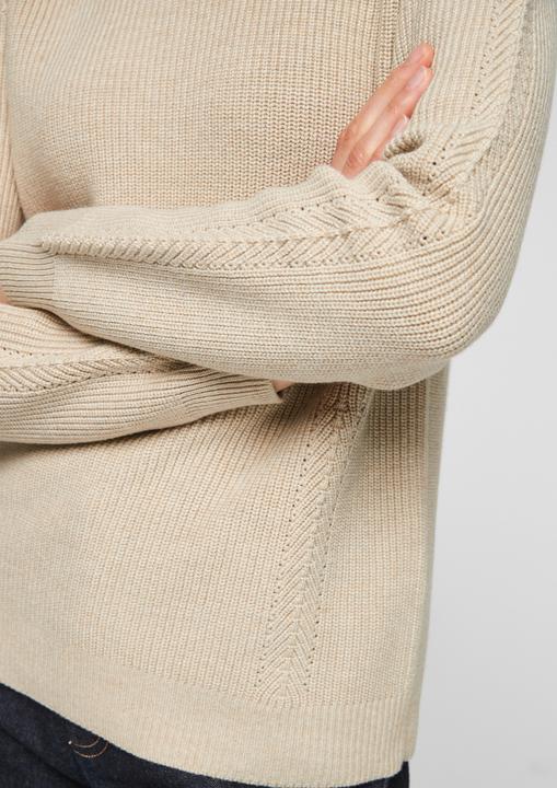 Produktbild s.Oliver Strickpullover Strickpulli mit Stehkragen (48)