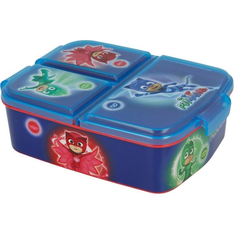 Stor PJ Mask - Brotdose mit Fächern, Lunchbox, Mehrfarbig