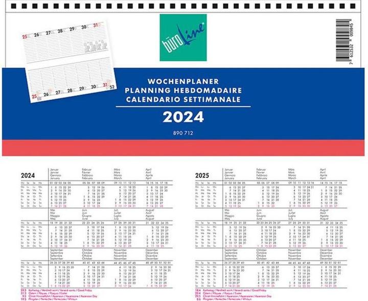 Image du produit BüroLine Agenda hebdomadaire 890712 D/F/I/E, 2023 (Quadrat)