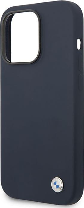 Produktbild BMW Etui BMHMP14LSILNA iPhone 14 Pro 6,1" granatowy/navy Silicone Metal Logo MagSafe (Apple iPhone 14 Pro)