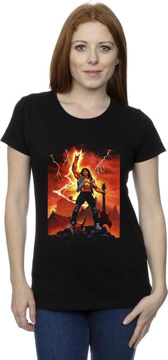 Actual product image Netflix Womens/Ladies Stranger Things Hell Guitar Cotton T-Shirt (M)