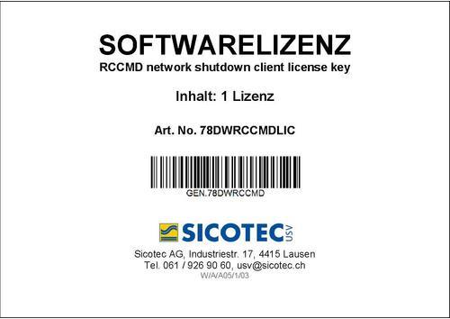 Produktbild Sicotec Usv SICOTEC-USV RCCMD Multi-Server Lizenz